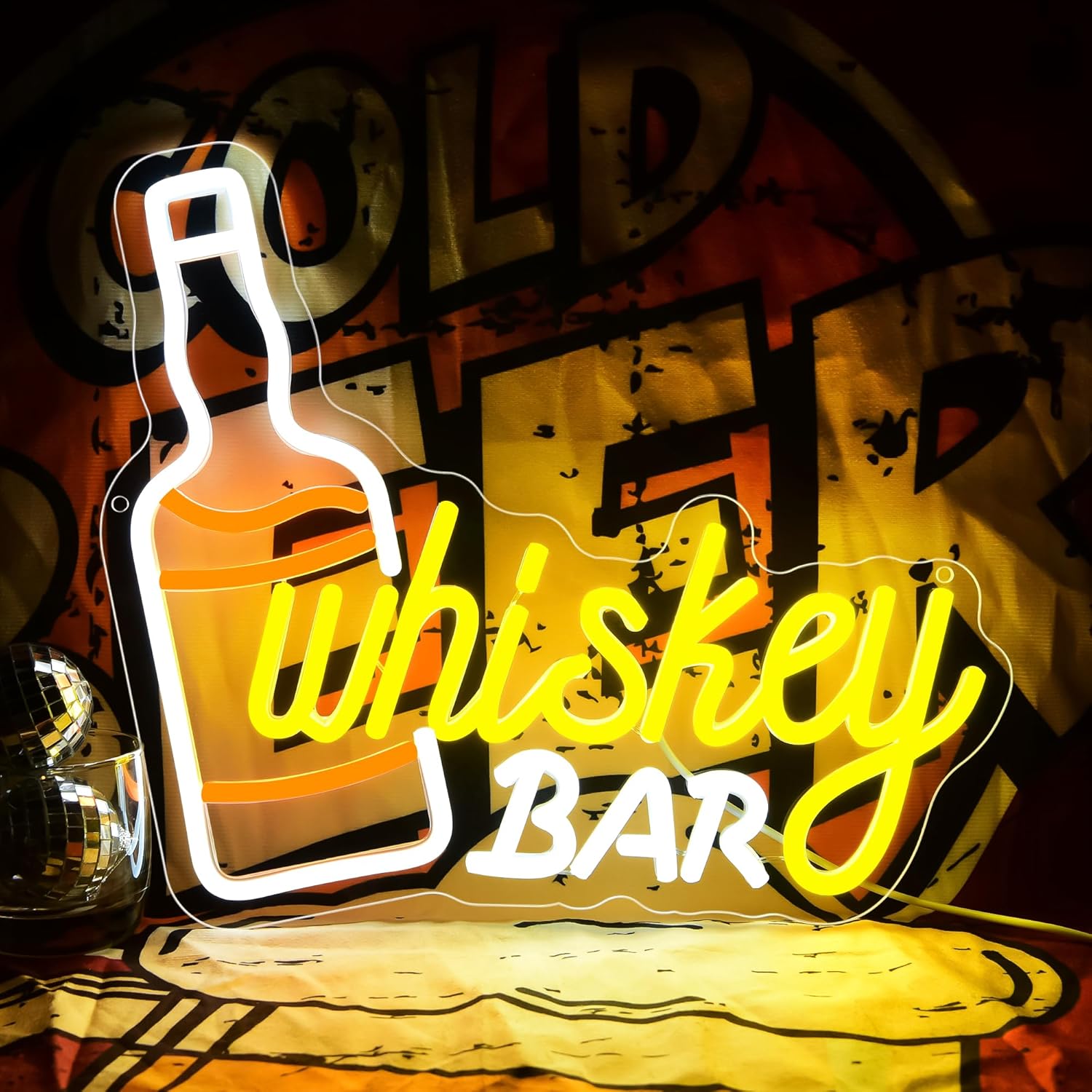 Neon Sign Party - Whiskey Bar Neon Sign Business Art