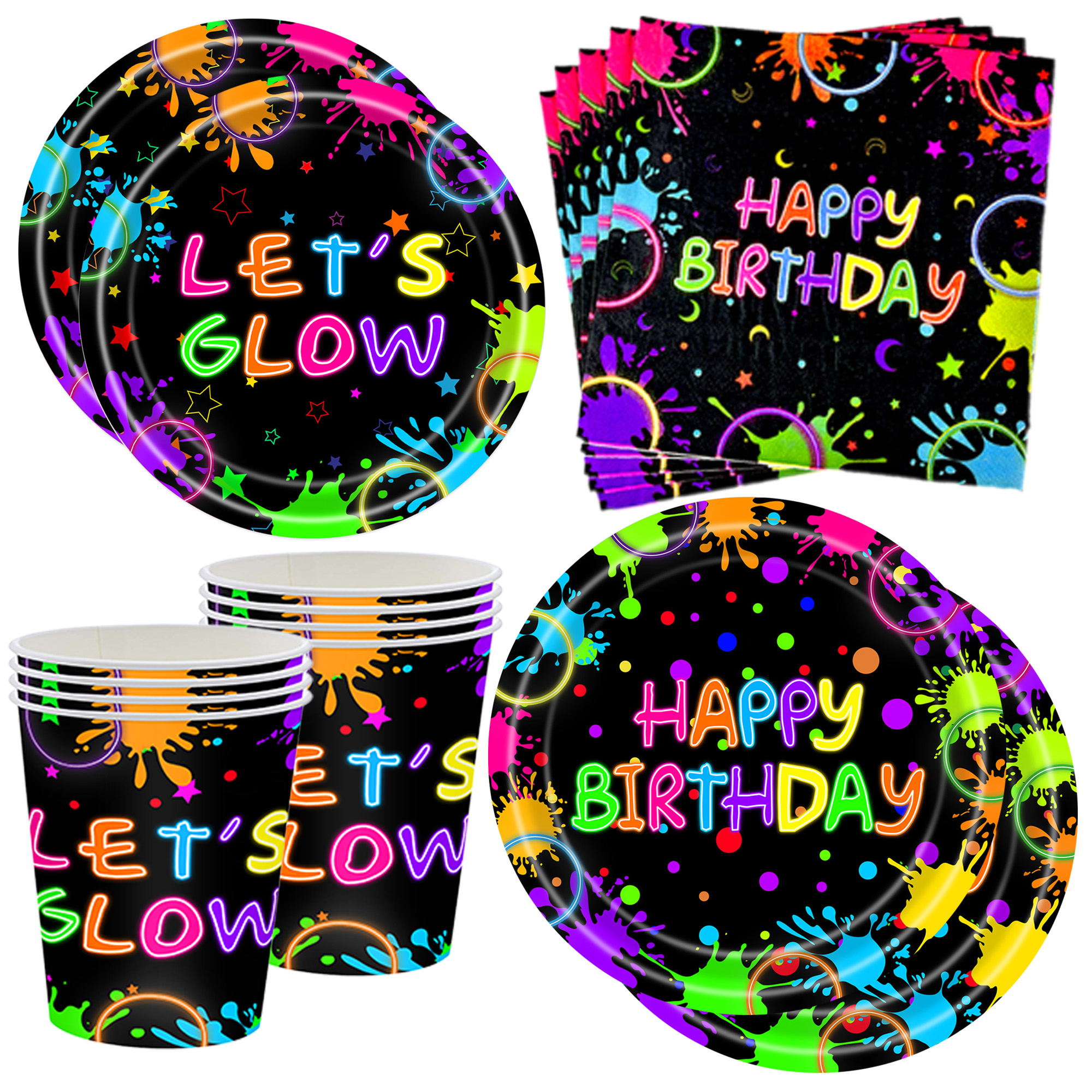 Let'S Party Event Supply - Neon Party Supplies Let Glow Party