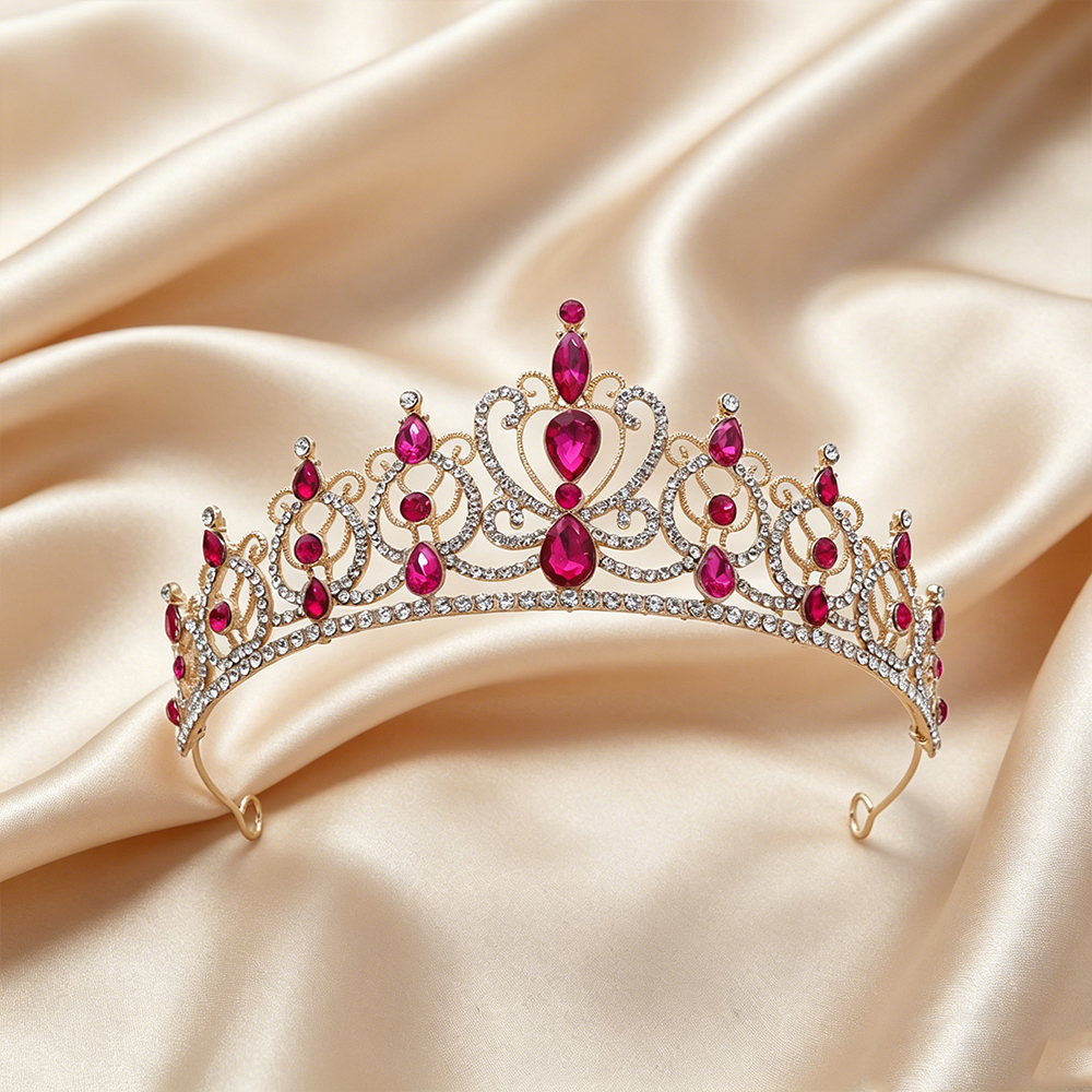 Event & Party Supply - Luxury Vintage Gold Tiara Crown Elegant