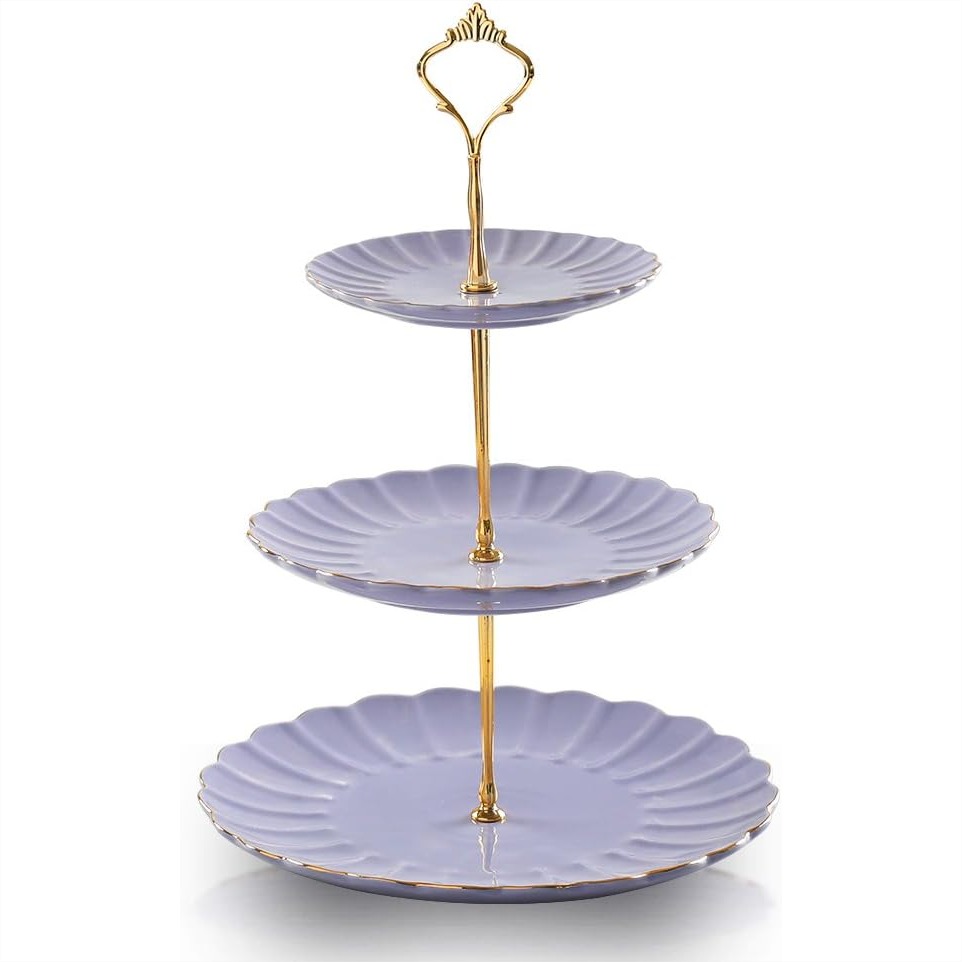 Cupcake Stand Tier - 3 Tier Ceramic Cake Stand with
