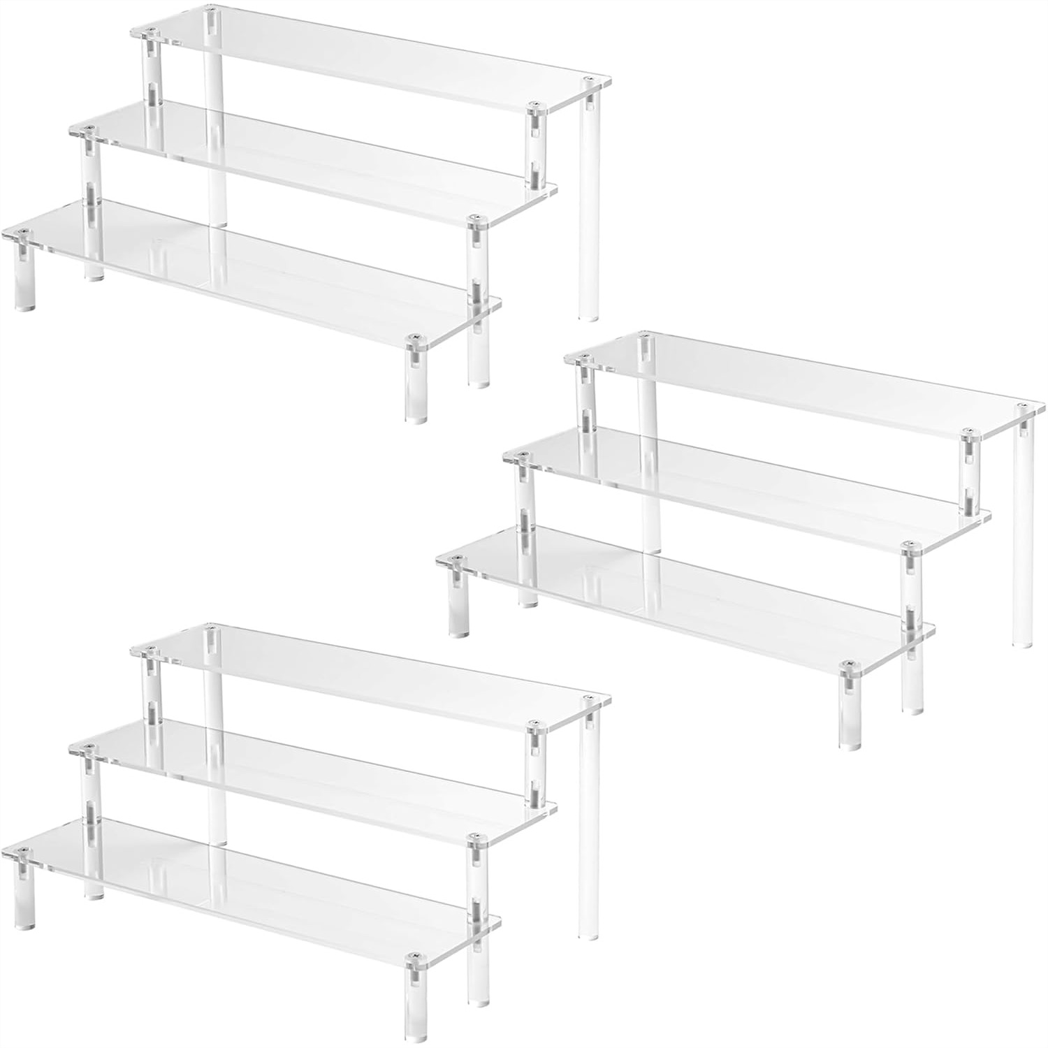 Cupcake Stand Tier - 3 Tier Acrylic Risers Display Stand