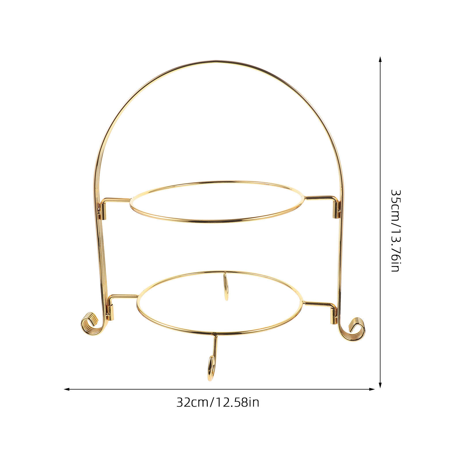 Golden Metal Cake Stand Two Ti - مراجعة Cupcake Stand Tier وسعره