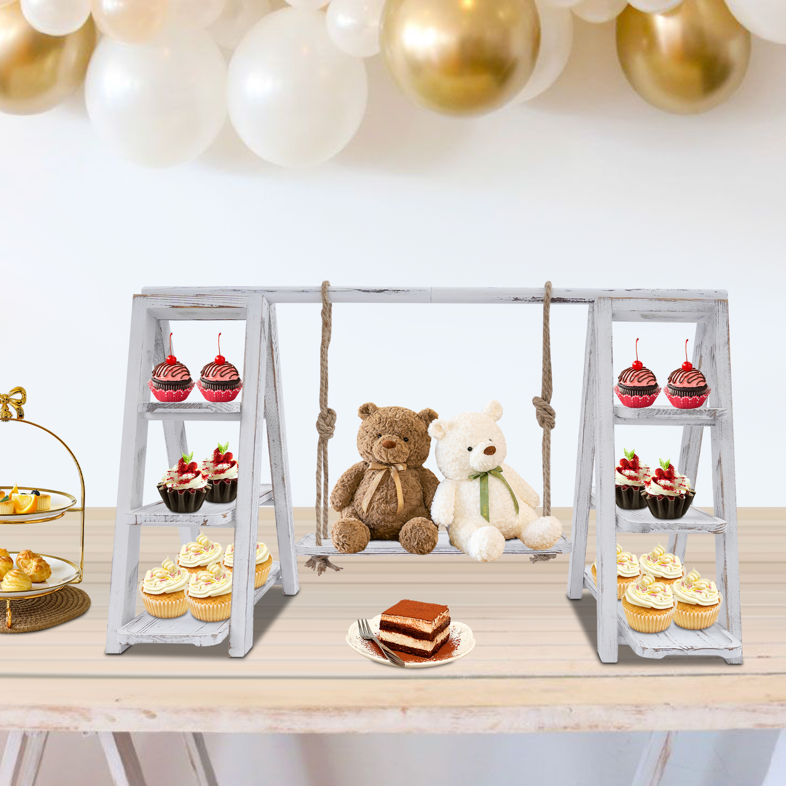 3-Tier A-Shape Cupcake Stand W - مراجعة Cupcake Stand Tier وسعره