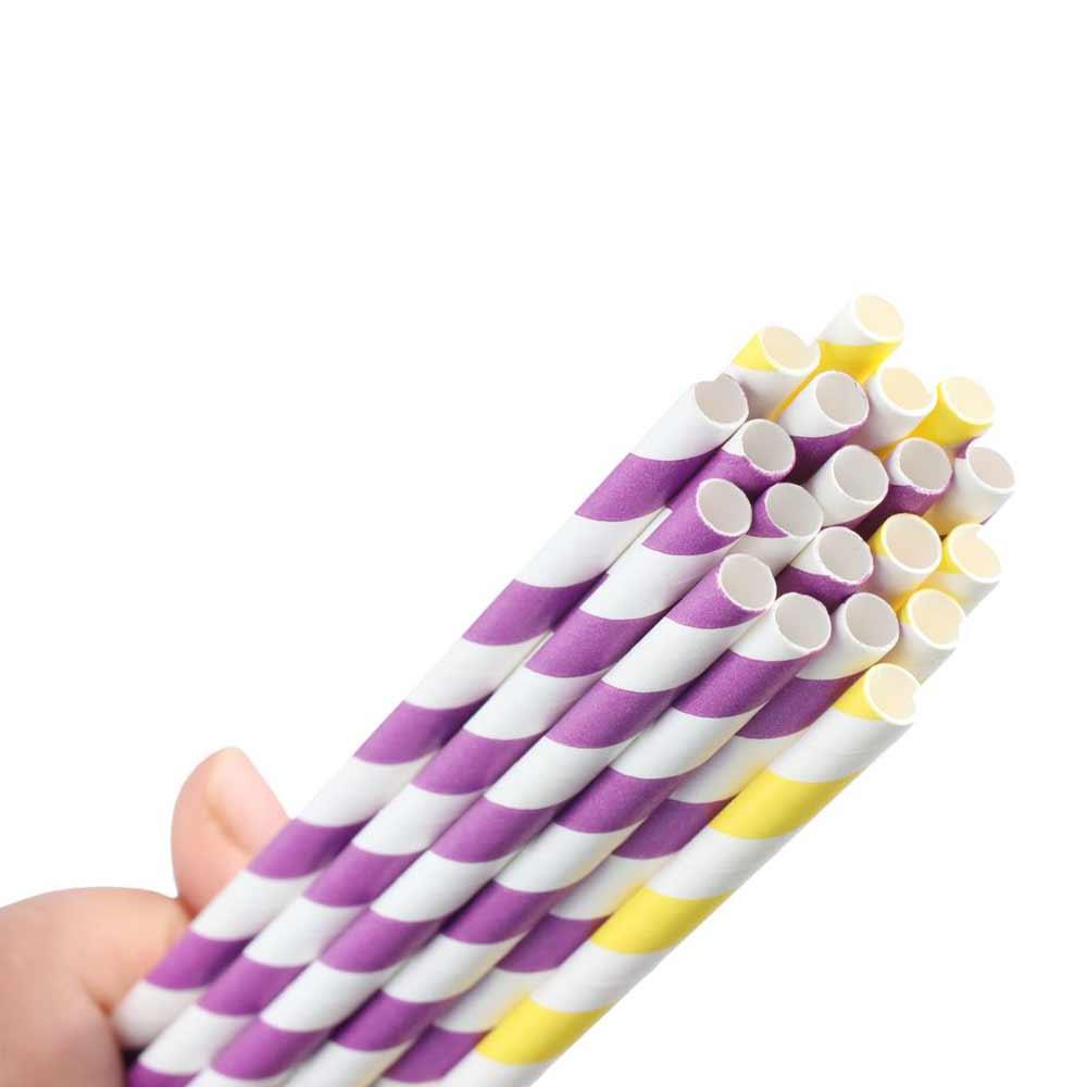 Colorful Stripe Pattern for We - مراجعة Paper Straw Color وسعره