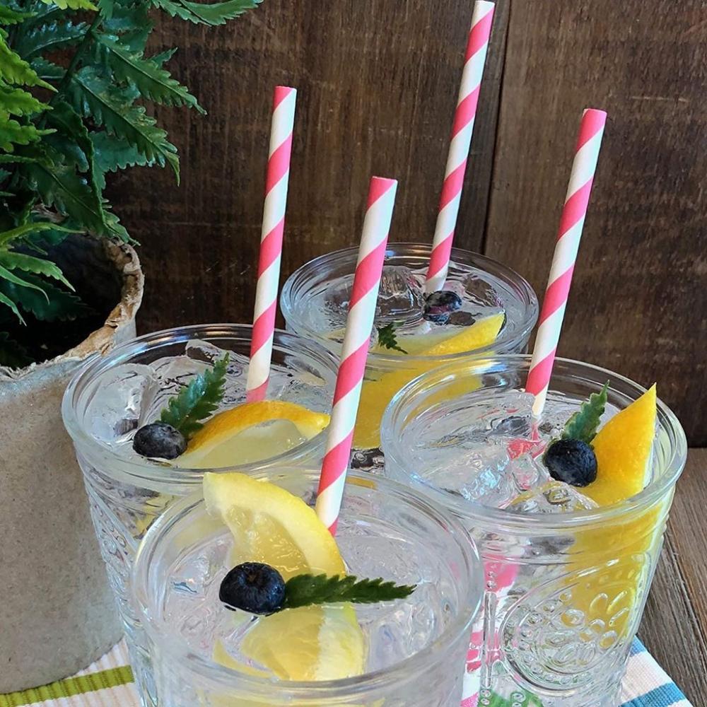 Colorful Stripe Pattern for We - مراجعة Paper Straw Color وسعره