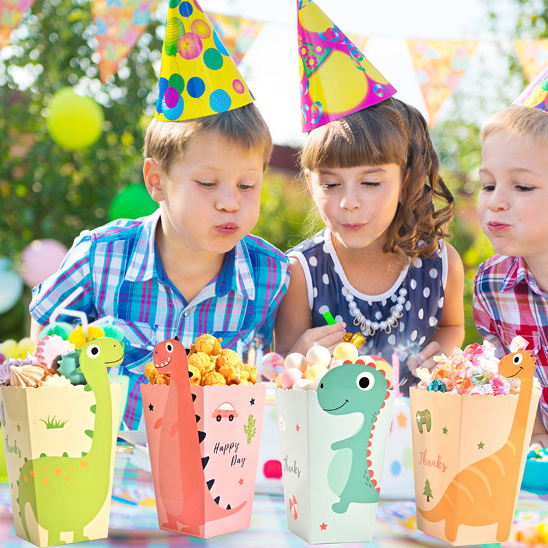 4Pcs Cartoon Dinosaur Boxes Di - مراجعة Event Party Box وسعره