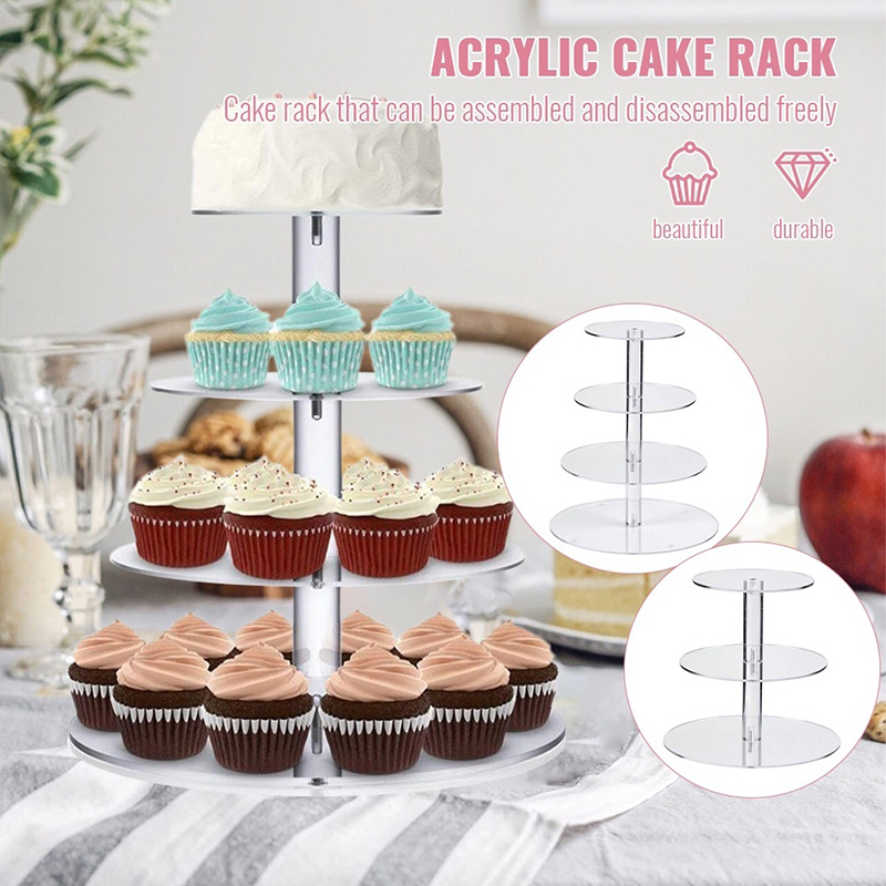 1 Pc 3/4/5 Tier Acrylic Round  - مراجعة Cupcake Stand Tier وسعره