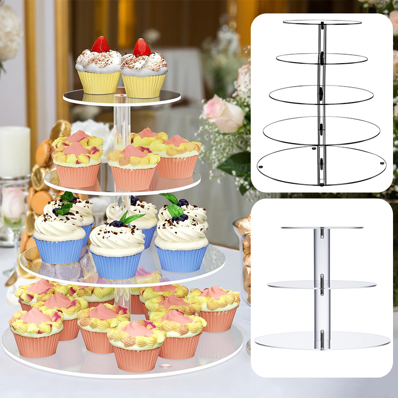 1 Pc 3/4/5 Tier Acrylic Round  - مراجعة Cupcake Stand Tier وسعره