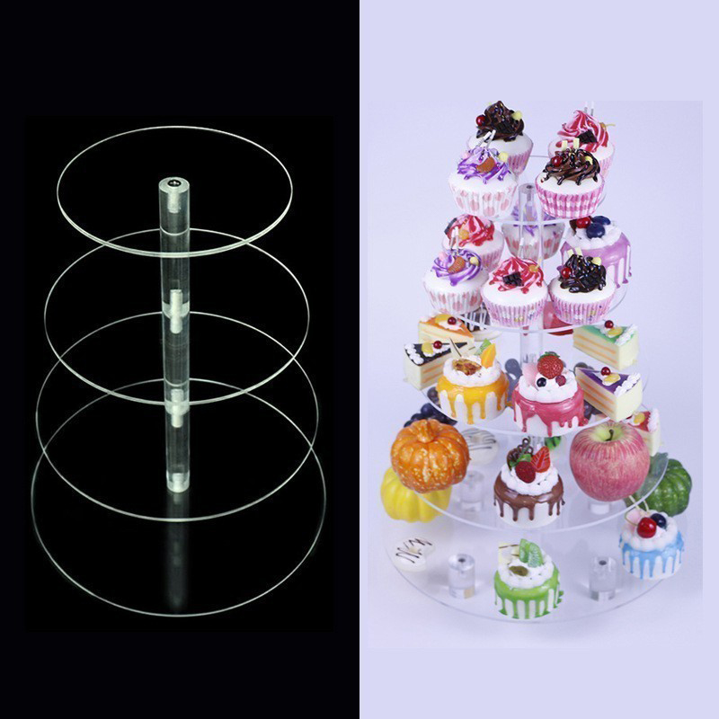 1 Pc 3/4/5 Tier Acrylic Round  - مراجعة Cupcake Stand Tier وسعره