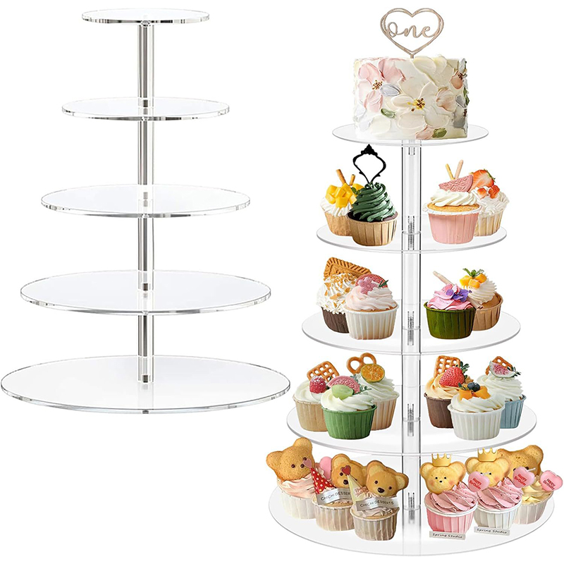 1 Pc 3/4/5 Tier Acrylic Round  - مراجعة Cupcake Stand Tier وسعره