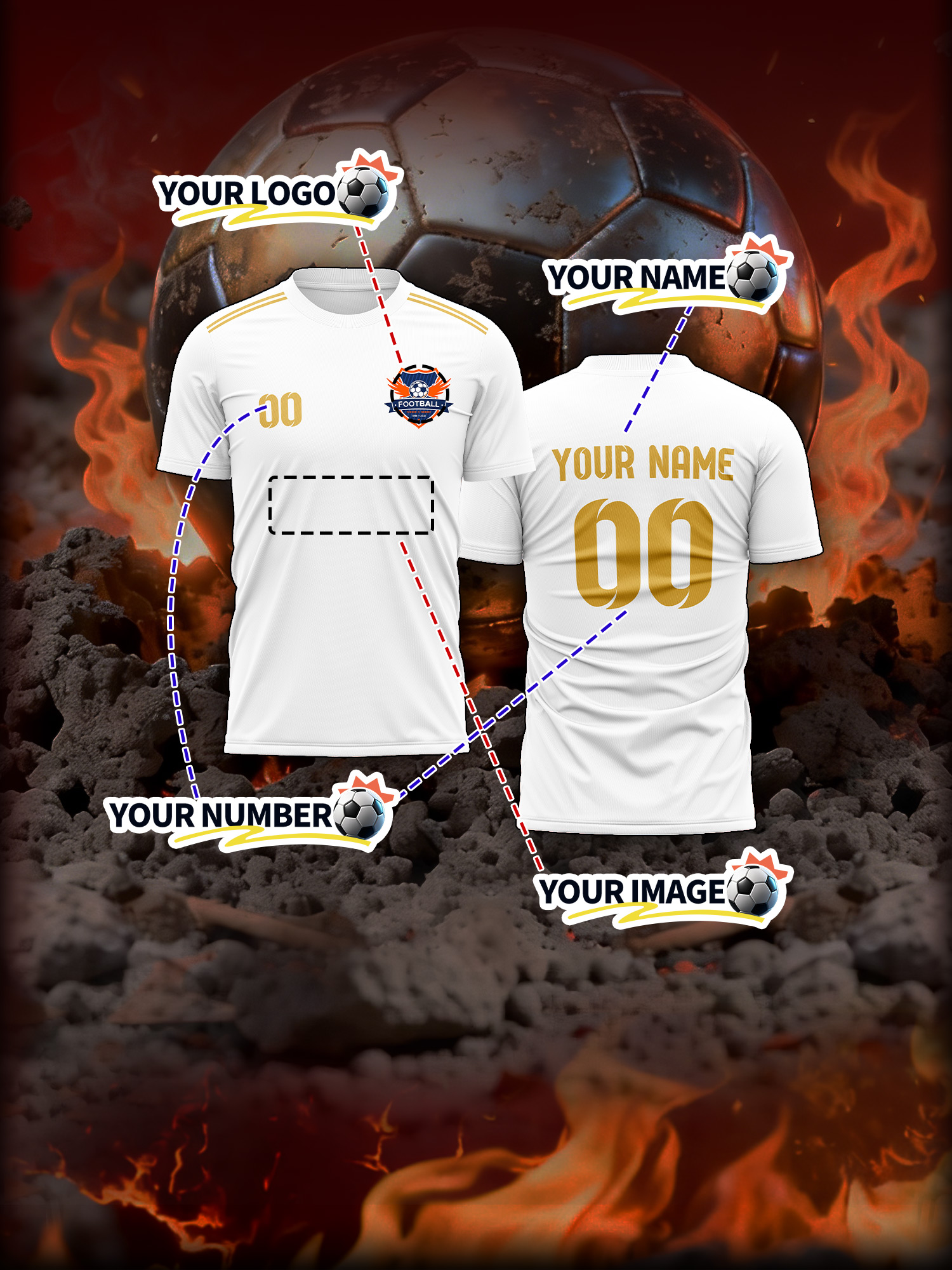 Custom Image Number Name Socce - مراجعة Event & Party Supply وسعره
