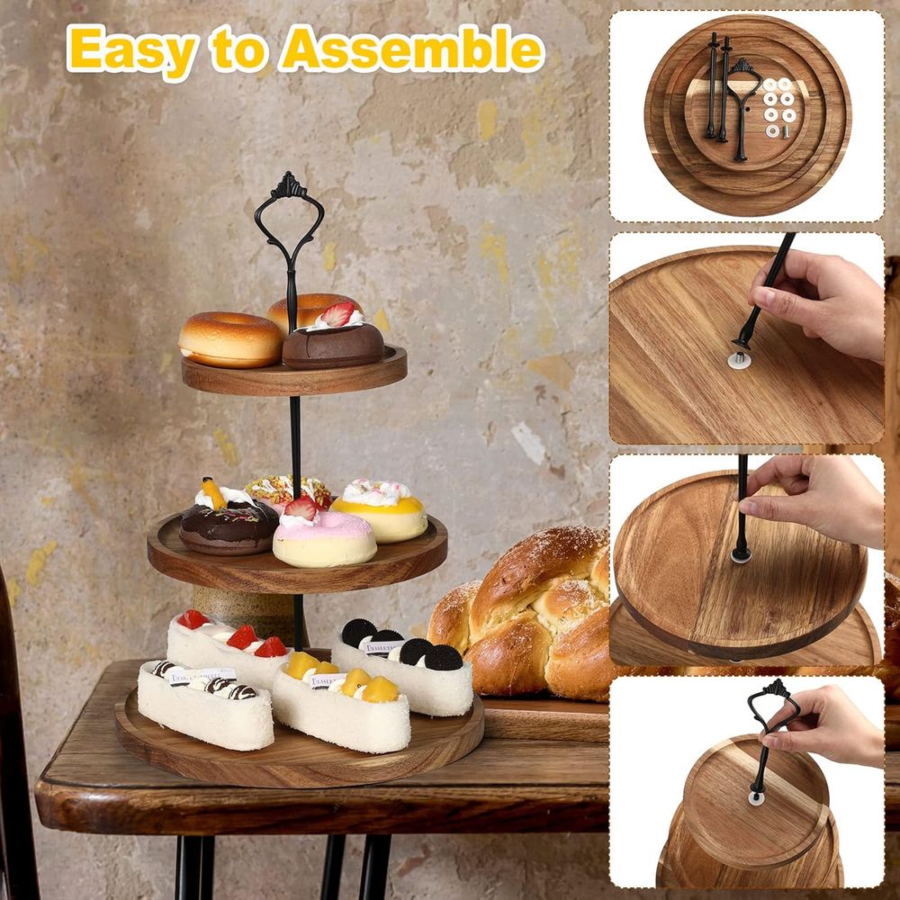 3 Set 3 Tier Wood Cupcake Stan - مراجعة Cupcake Stand Tier وسعره