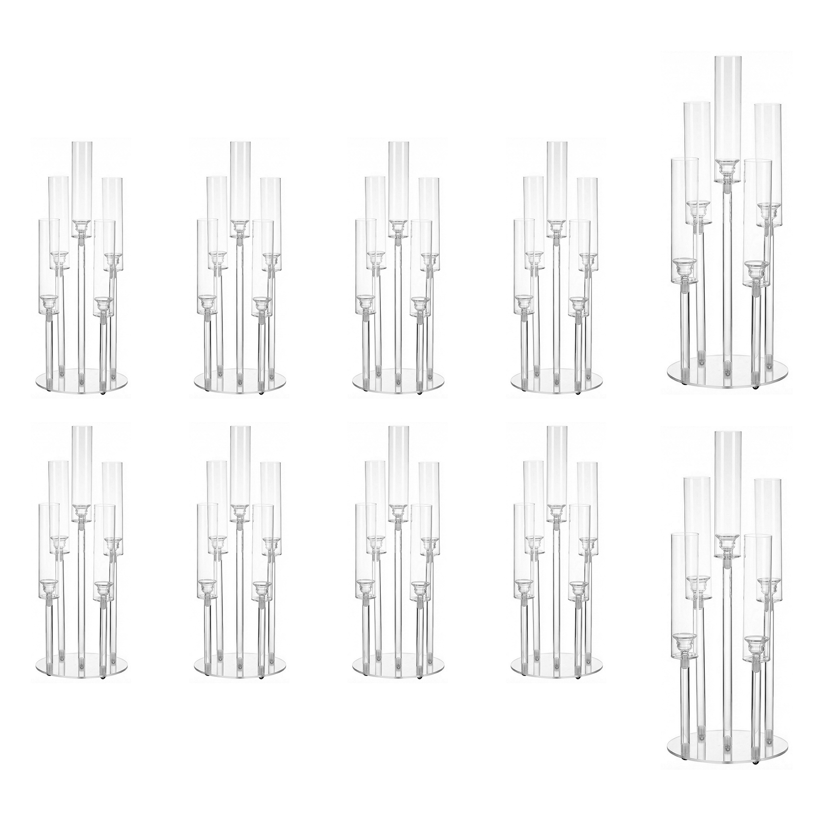 20/10PCS 5 Arm Acrylic Candle  - مراجعة Centerpiece Stick وسعره