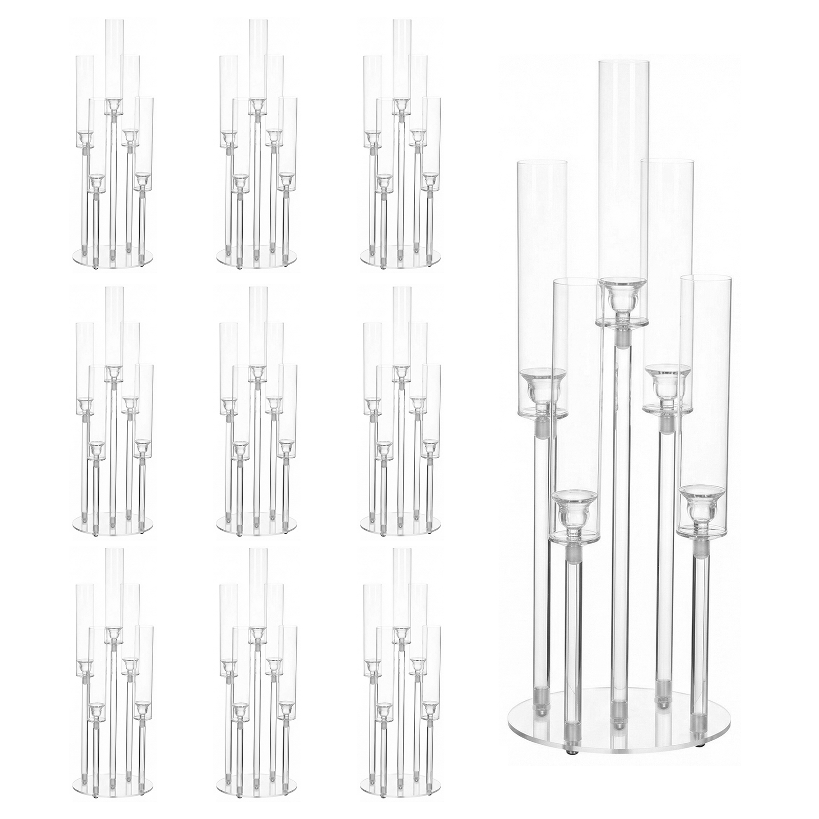 20/10PCS 5 Arm Acrylic Candle  - مراجعة Centerpiece Stick وسعره