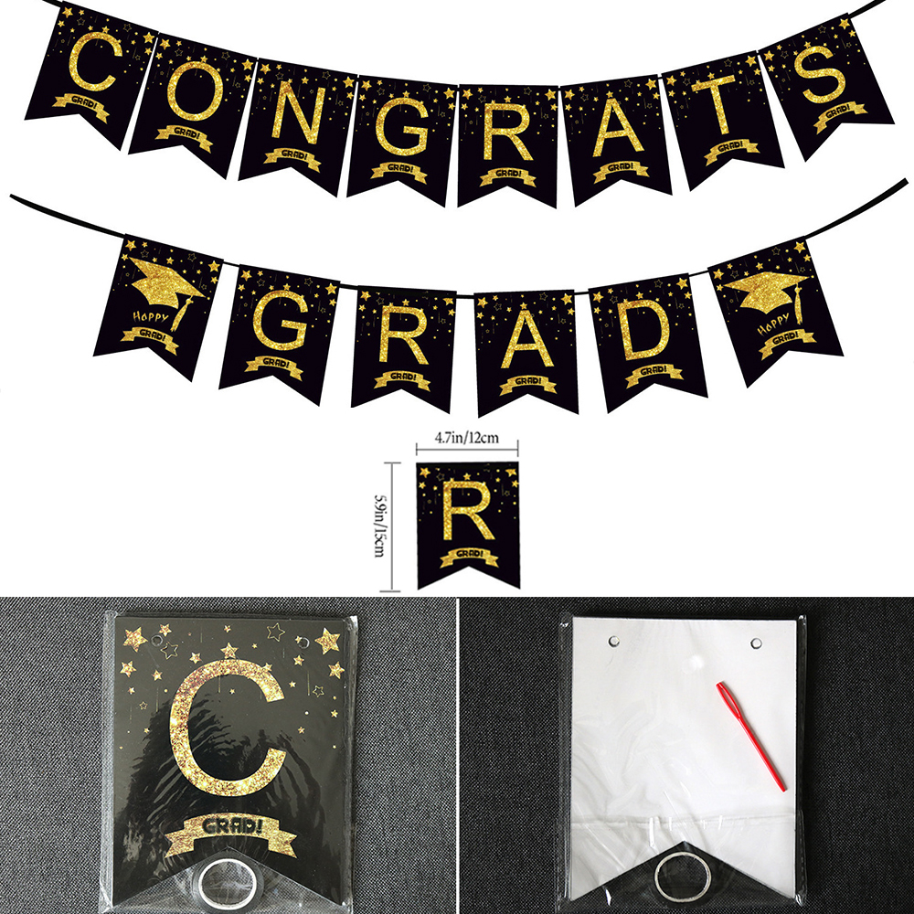 Graduation Party Decoration Se - مراجعة Party Banner Gold وسعره