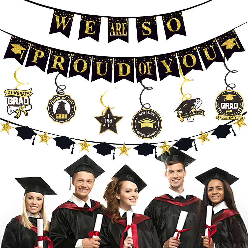Graduation Party Decoration Se - مراجعة Party Banner Gold وسعره
