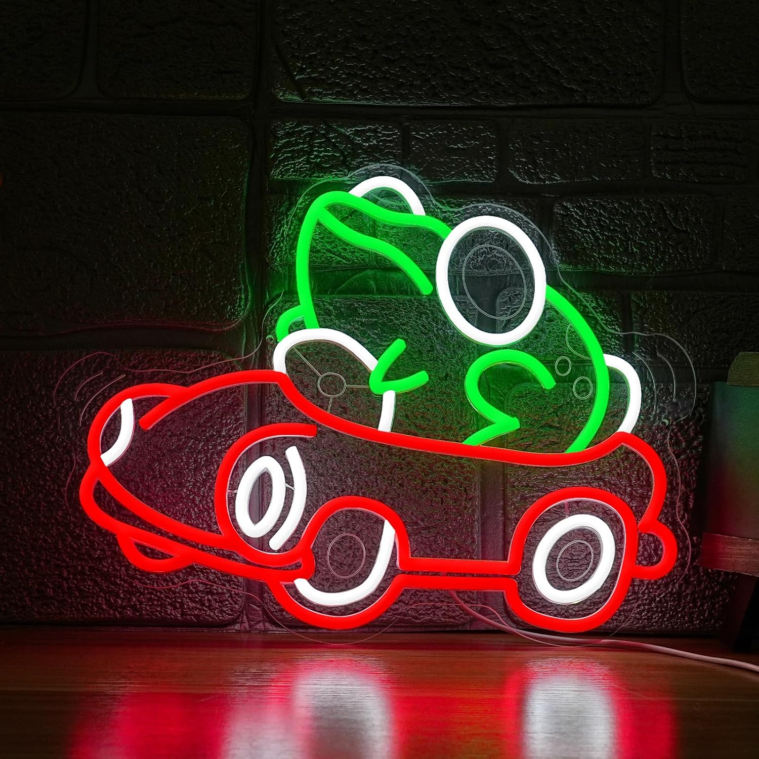 Frog Driving Car Neon Sign Art - مراجعة Neon Sign Party وسعره
