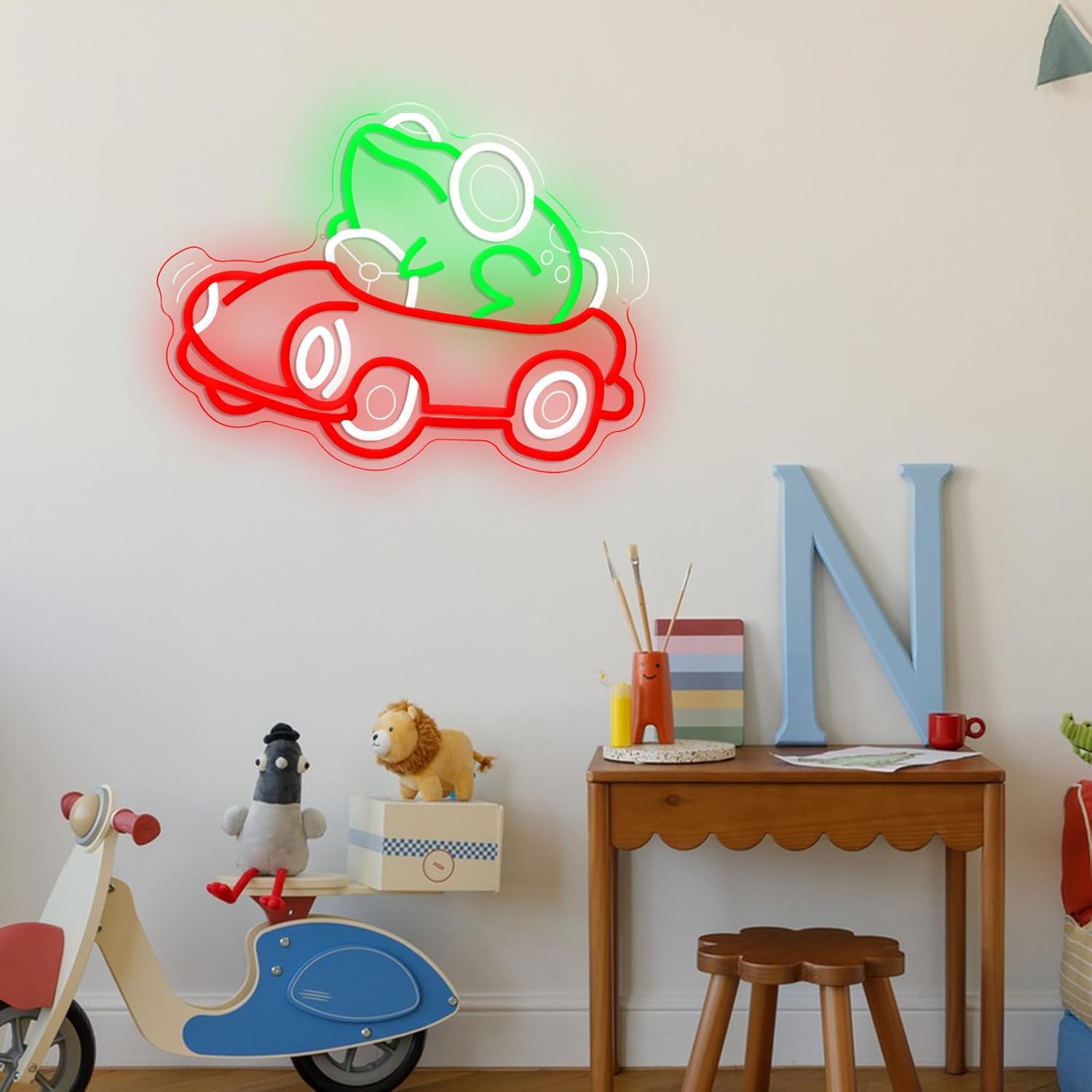 Frog Driving Car Neon Sign Art - مراجعة Neon Sign Party وسعره