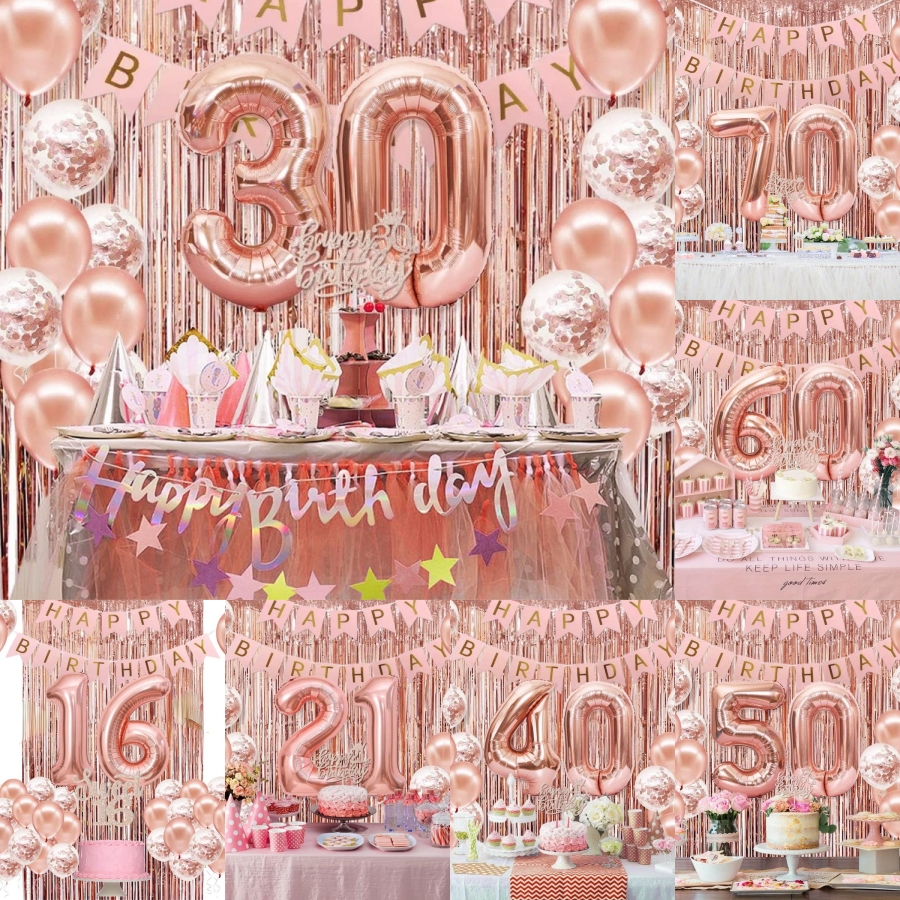 58Pc/Set 40-Inch Number Foil B - مراجعة Party Banner Gold وسعره