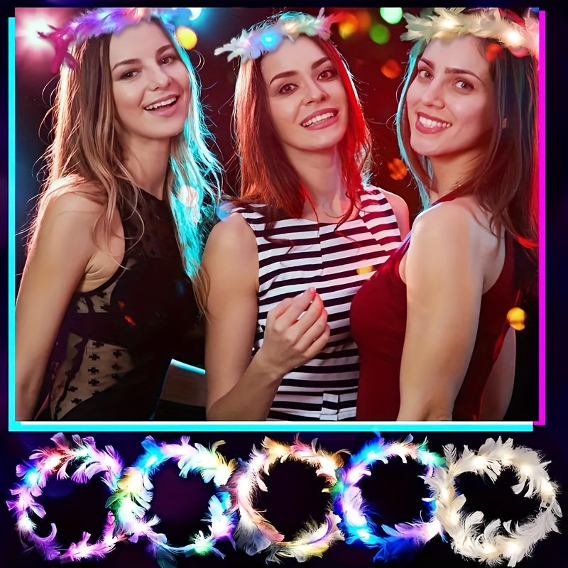10pcs LED Feather Wreath Crown - مراجعة Cotton Candy Cone وسعره