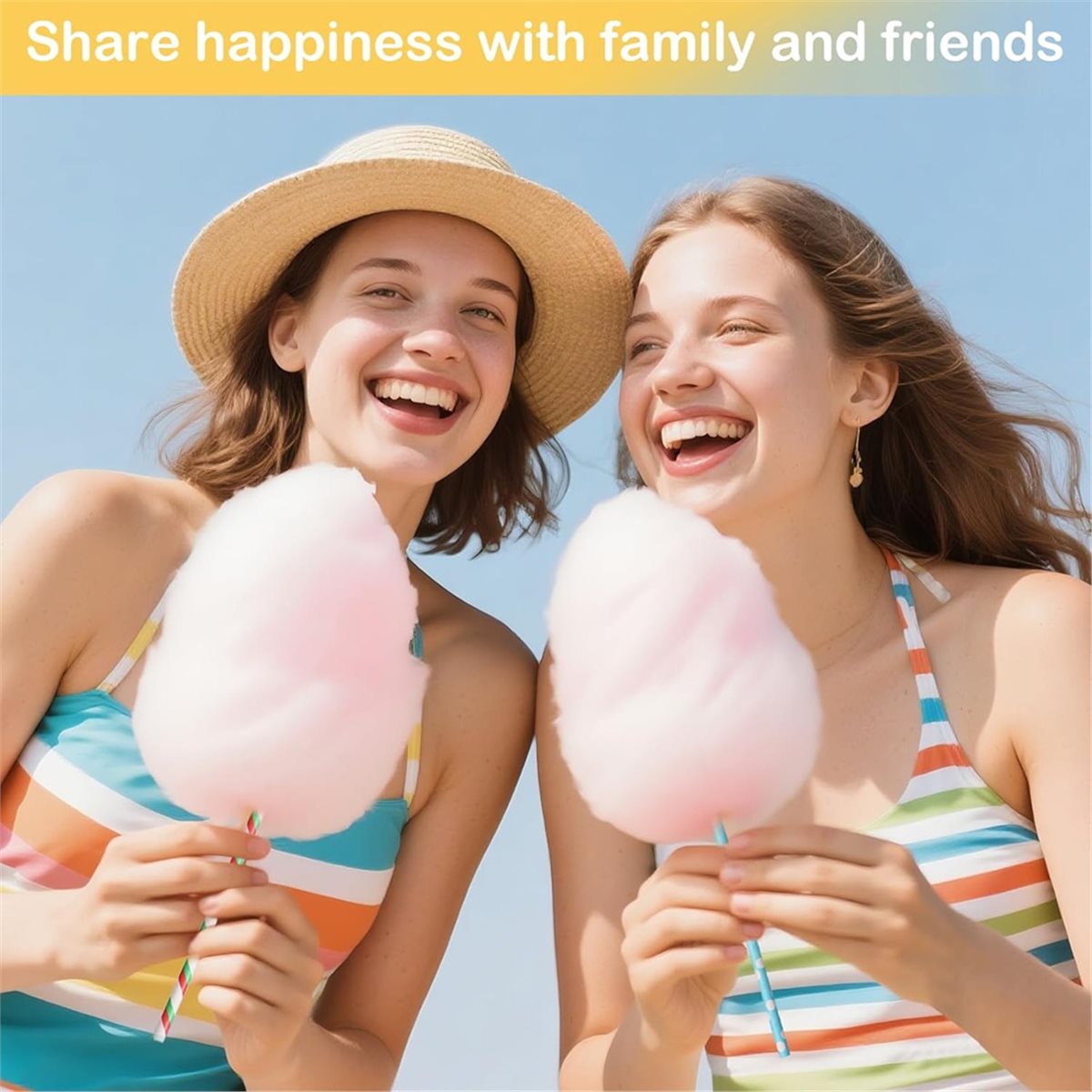 ABZT 200 Pieces Cotton Candy C - مراجعة Cotton Candy Cone وسعره