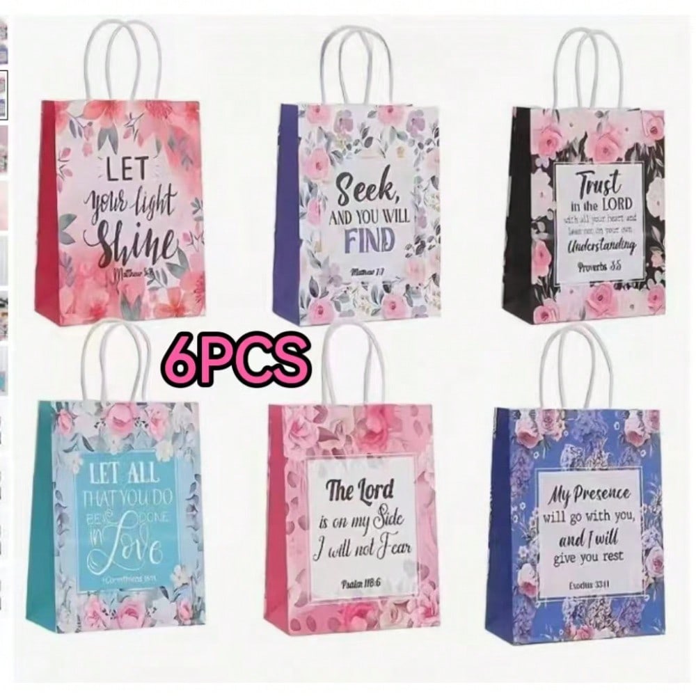 6PC/New Holiday Party Tote Bag - مراجعة Event Party Shop وسعره