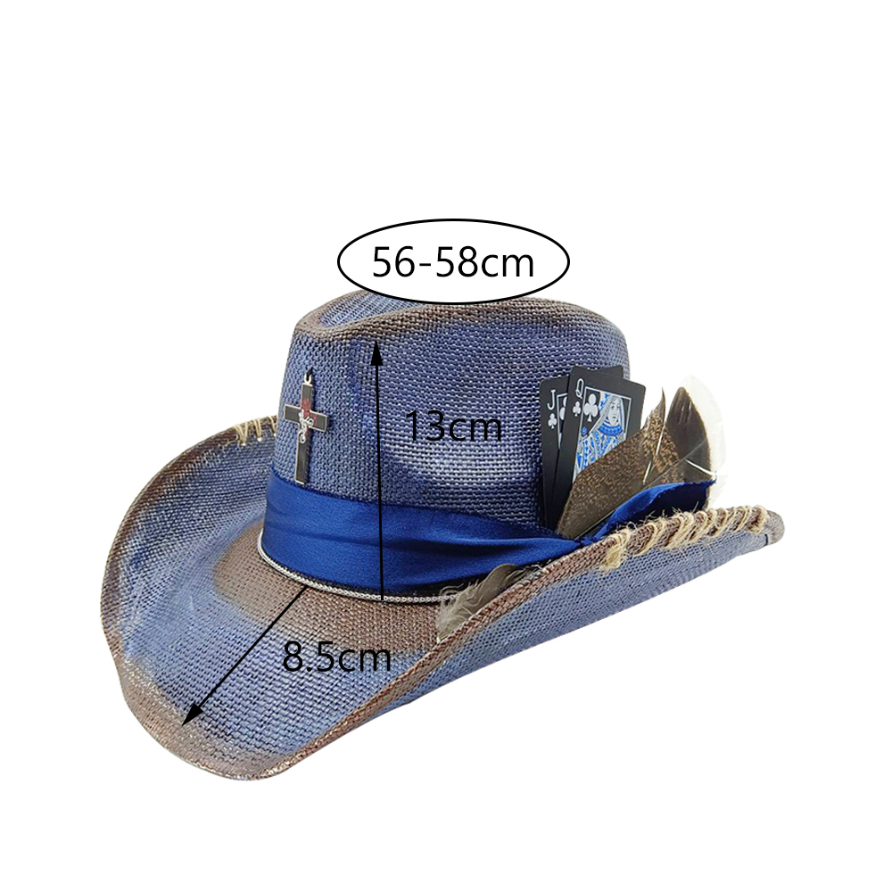 Western summer cowboy hat stra - مراجعة Paper Straw Color وسعره
