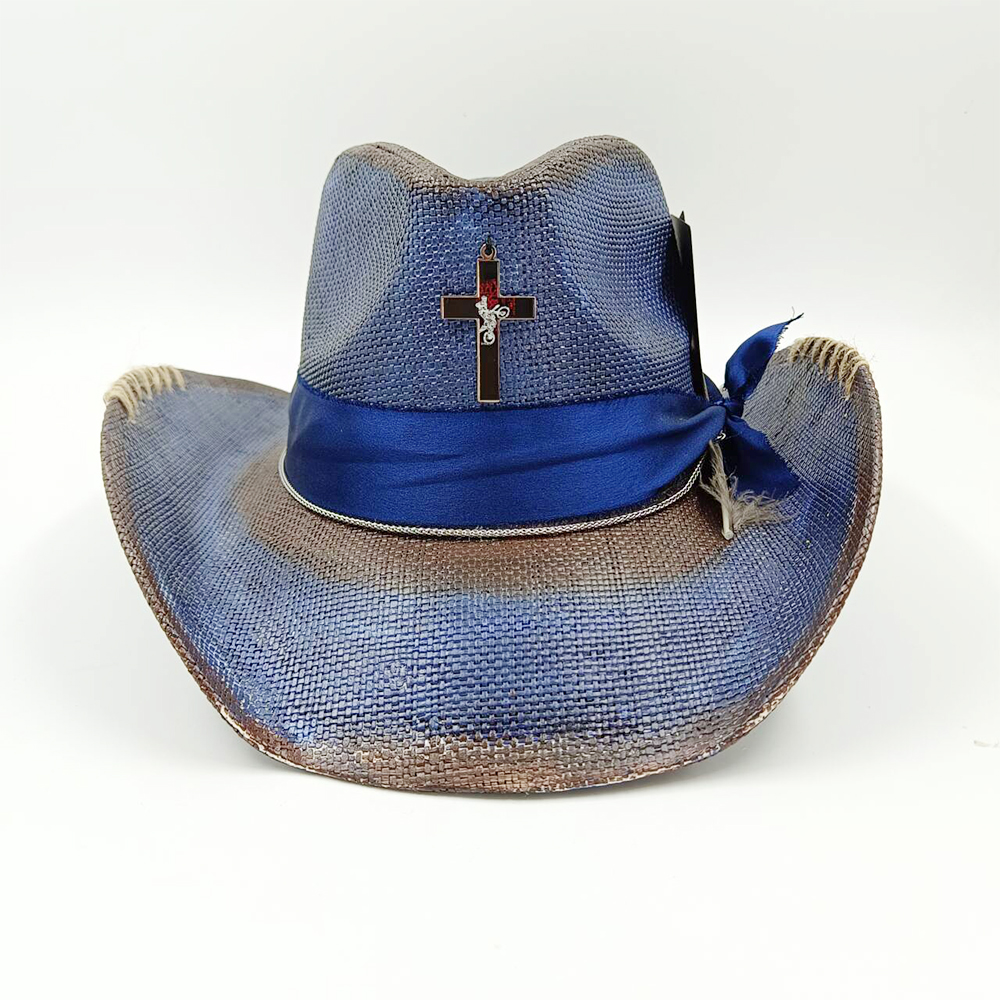 Western summer cowboy hat stra - مراجعة Paper Straw Color وسعره