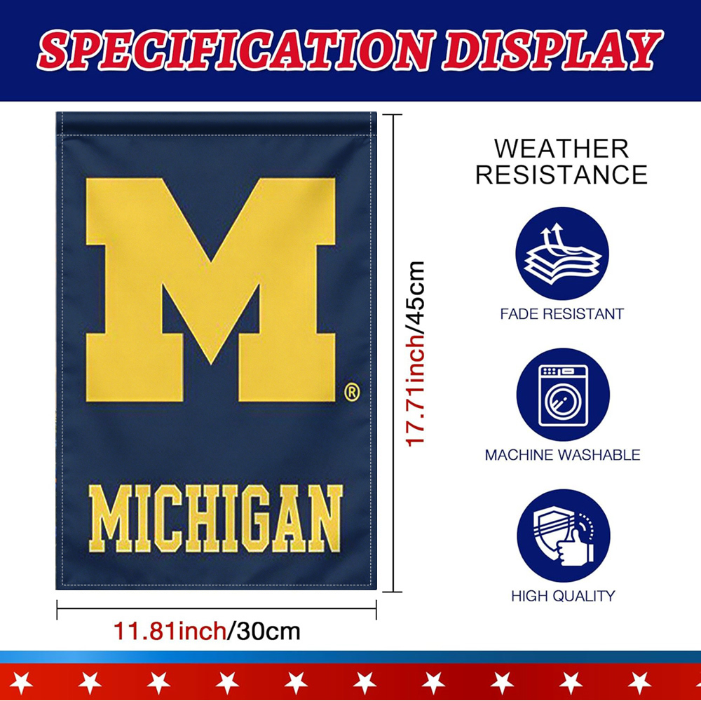 1PC, Michigan Wolverines Garde - مراجعة Party Banner Gold وسعره