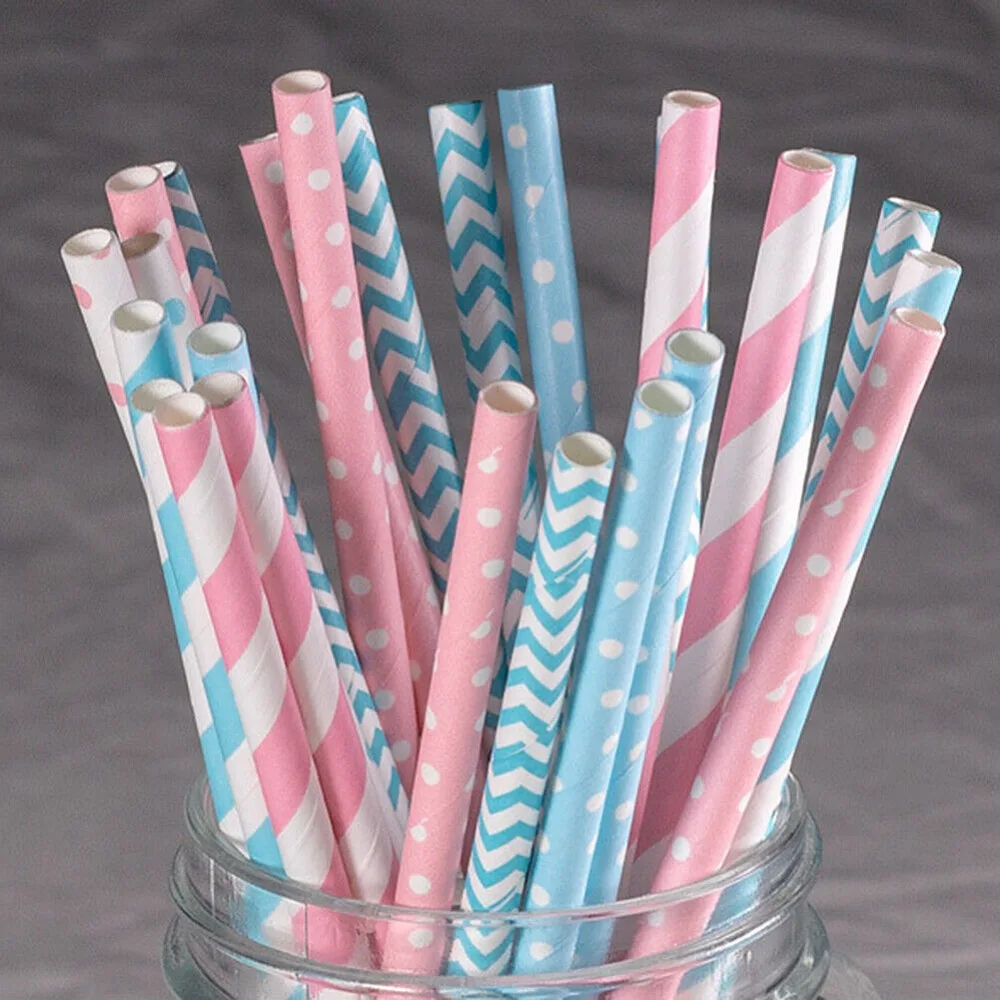 100 Bulk Packed Paper Straws P - مراجعة Paper Straw Color وسعره