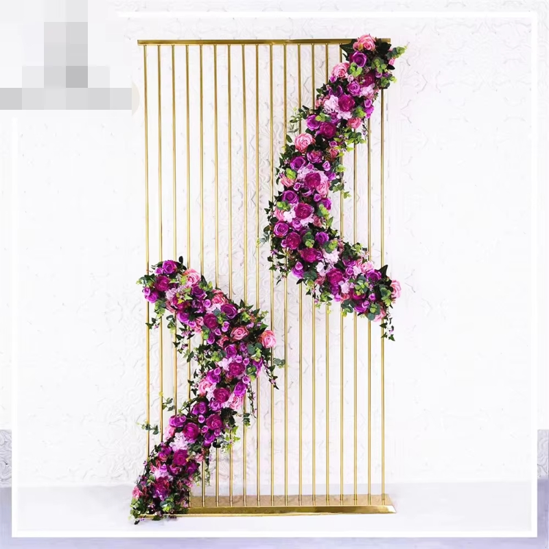 Shiny Gold Metal Frame Flower  - مراجعة Dessert Table Backdrop وسعره