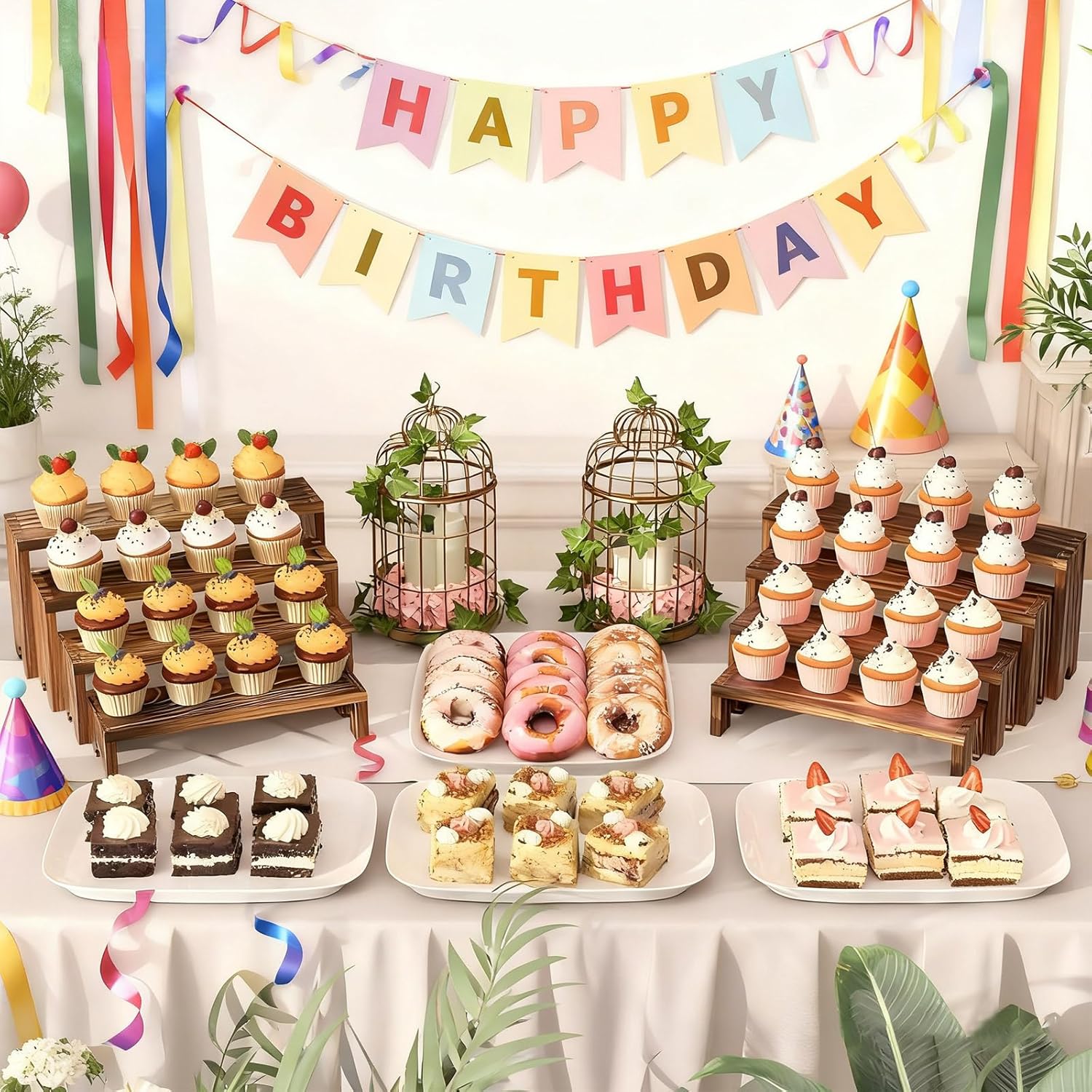 2 Tier Wooden Cupcake Stand Se - مراجعة Cupcake Stand Tier وسعره