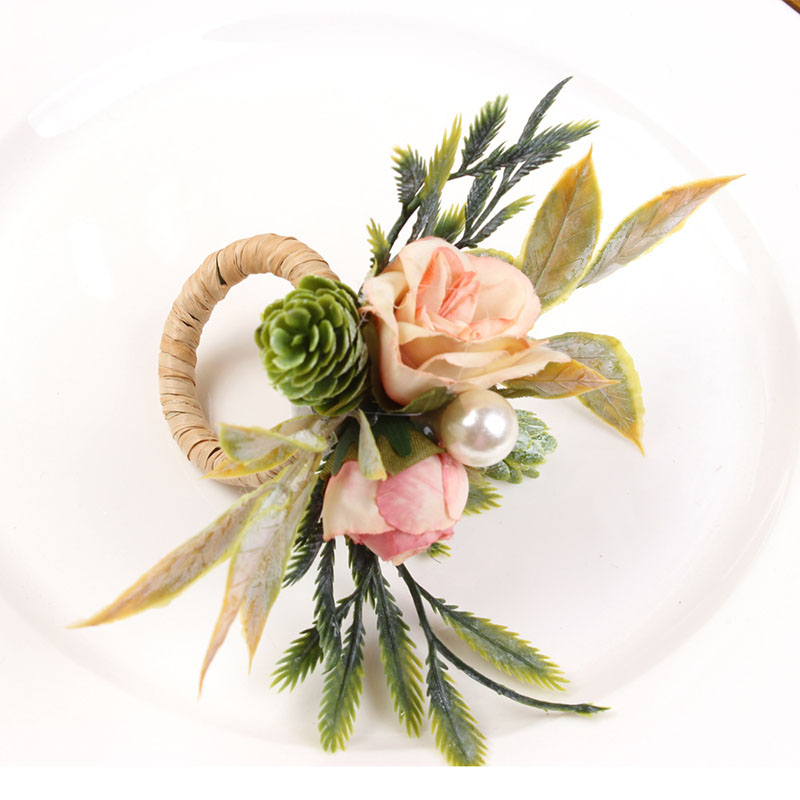Napkin Rings Holder Rose & Pin - مراجعة Party Event Supplier وسعره