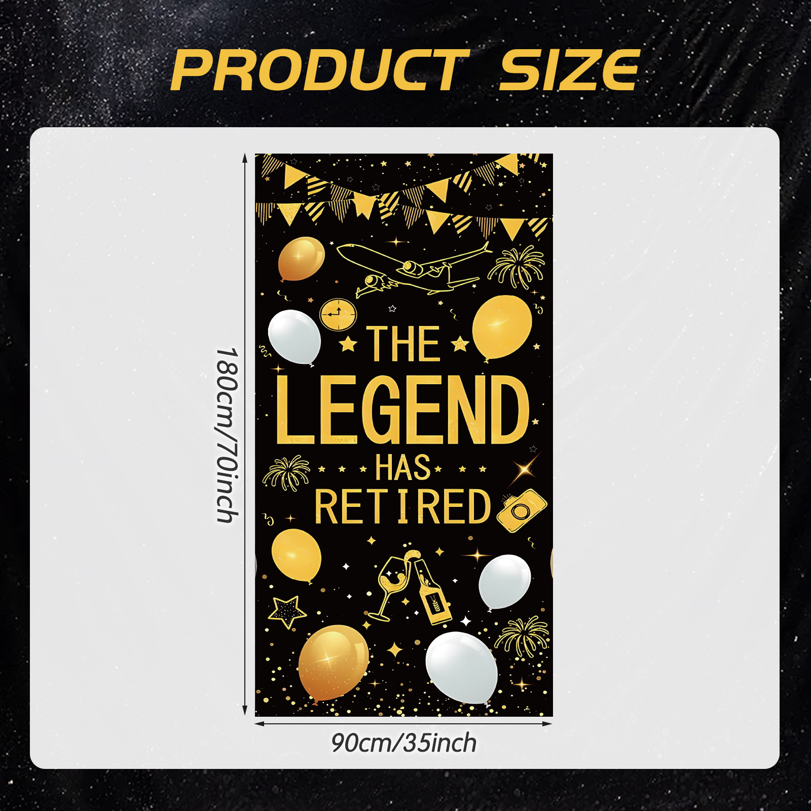 Retirement Party Decorations f - مراجعة Party Banner Gold وسعره