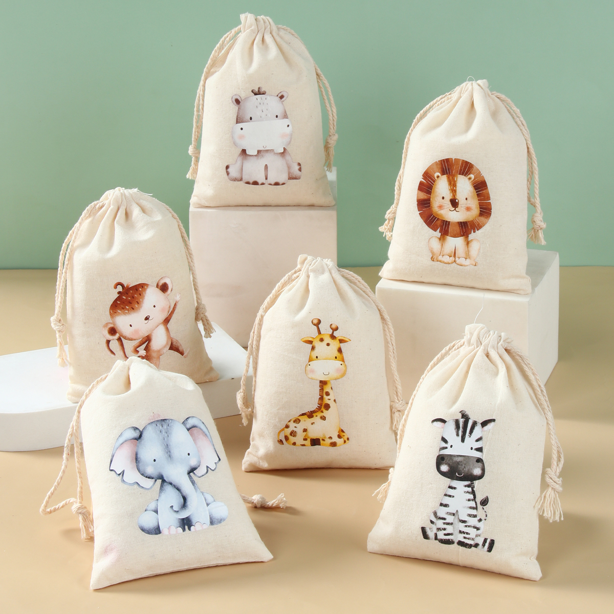 6pcs Animal Unicorn Dinosaur C - مراجعة Cotton Candy Cone وسعره