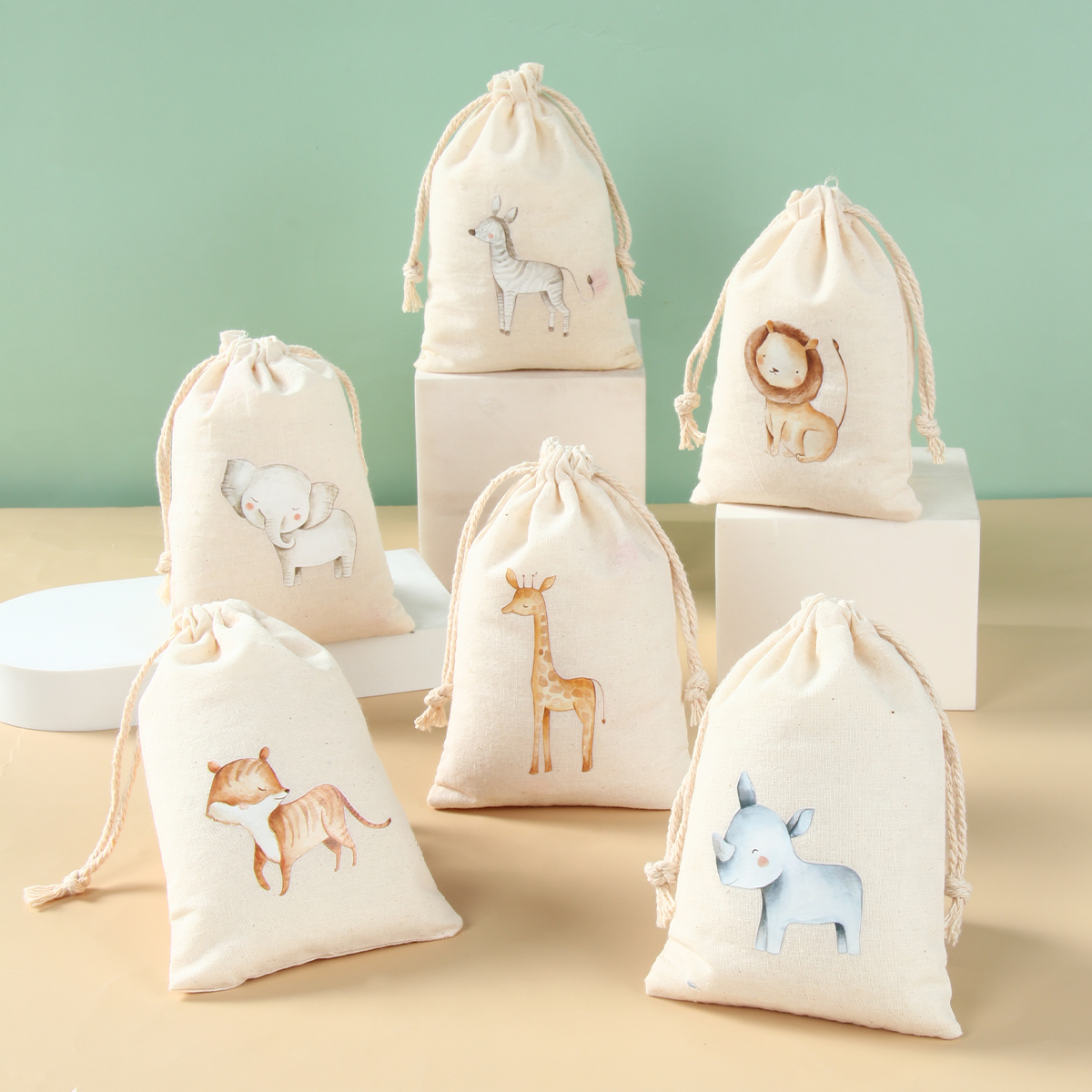 6pcs Animal Unicorn Dinosaur C - مراجعة Cotton Candy Cone وسعره