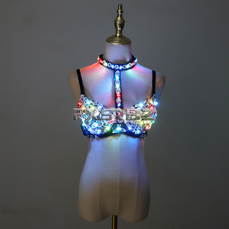 Nightclub Ds Sexy LED Bra Colo - مراجعة Event Party Dj وسعره
