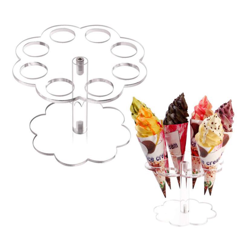 Ice Cream Cone Holder Acrylic  - مراجعة Cotton Candy Cone وسعره