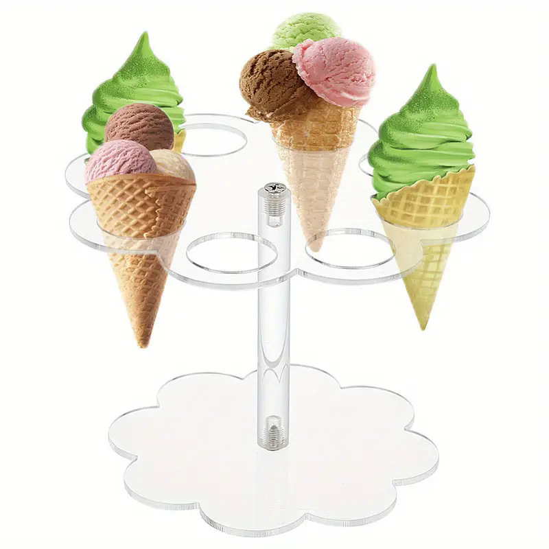 Ice Cream Cone Holder Acrylic  - مراجعة Cotton Candy Cone وسعره