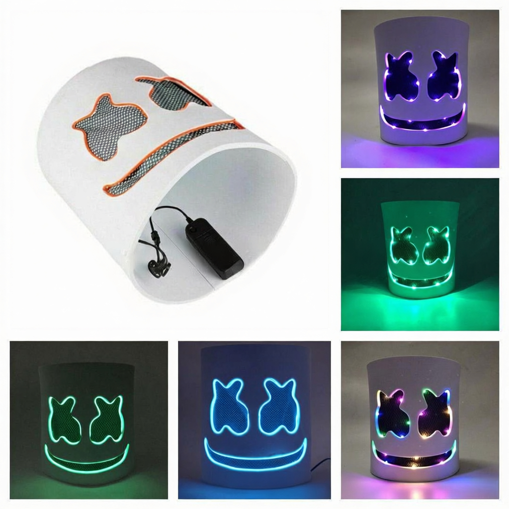 Cold light LED DJ mask lifelik - مراجعة Event Party Dj وسعره