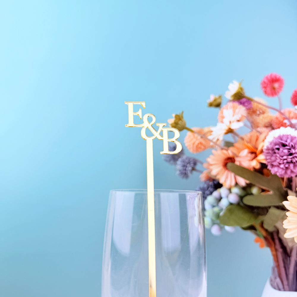 20pcs/50pcs Custom Initial nam - مراجعة Centerpiece Stick وسعره