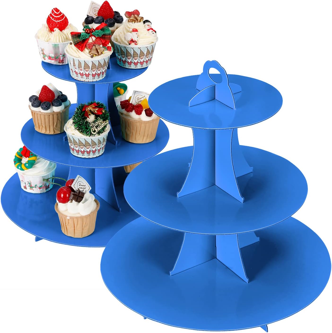 3-Tier Cupcake Stand, 2Pcs, St - مراجعة Cupcake Stand Tier وسعره