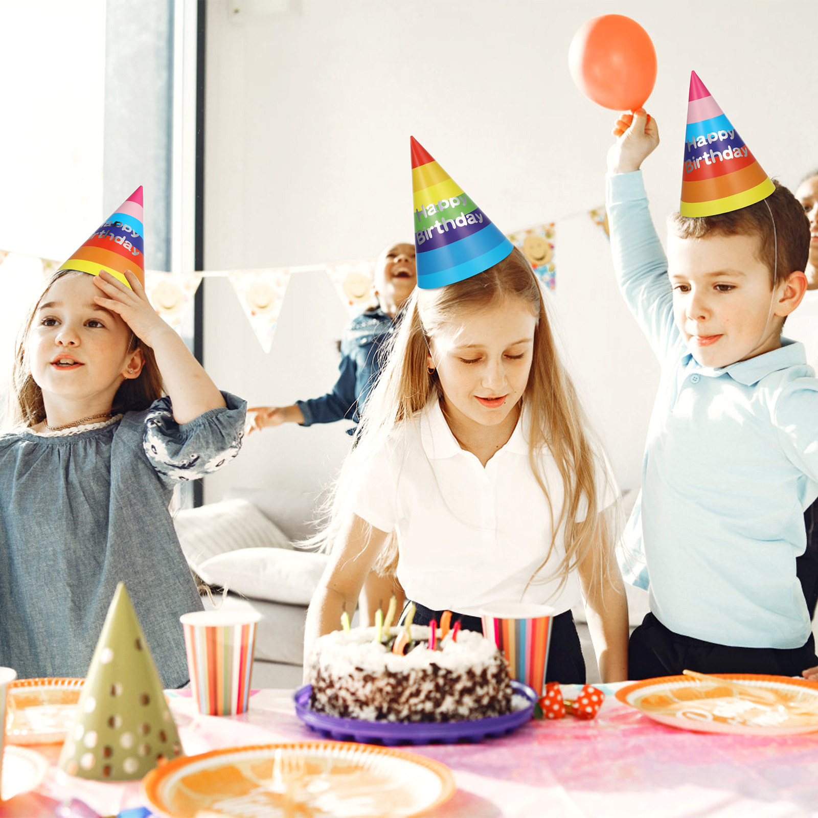 20Pcs Cute Birthday Party Hats - مراجعة Party Hat Cone وسعره
