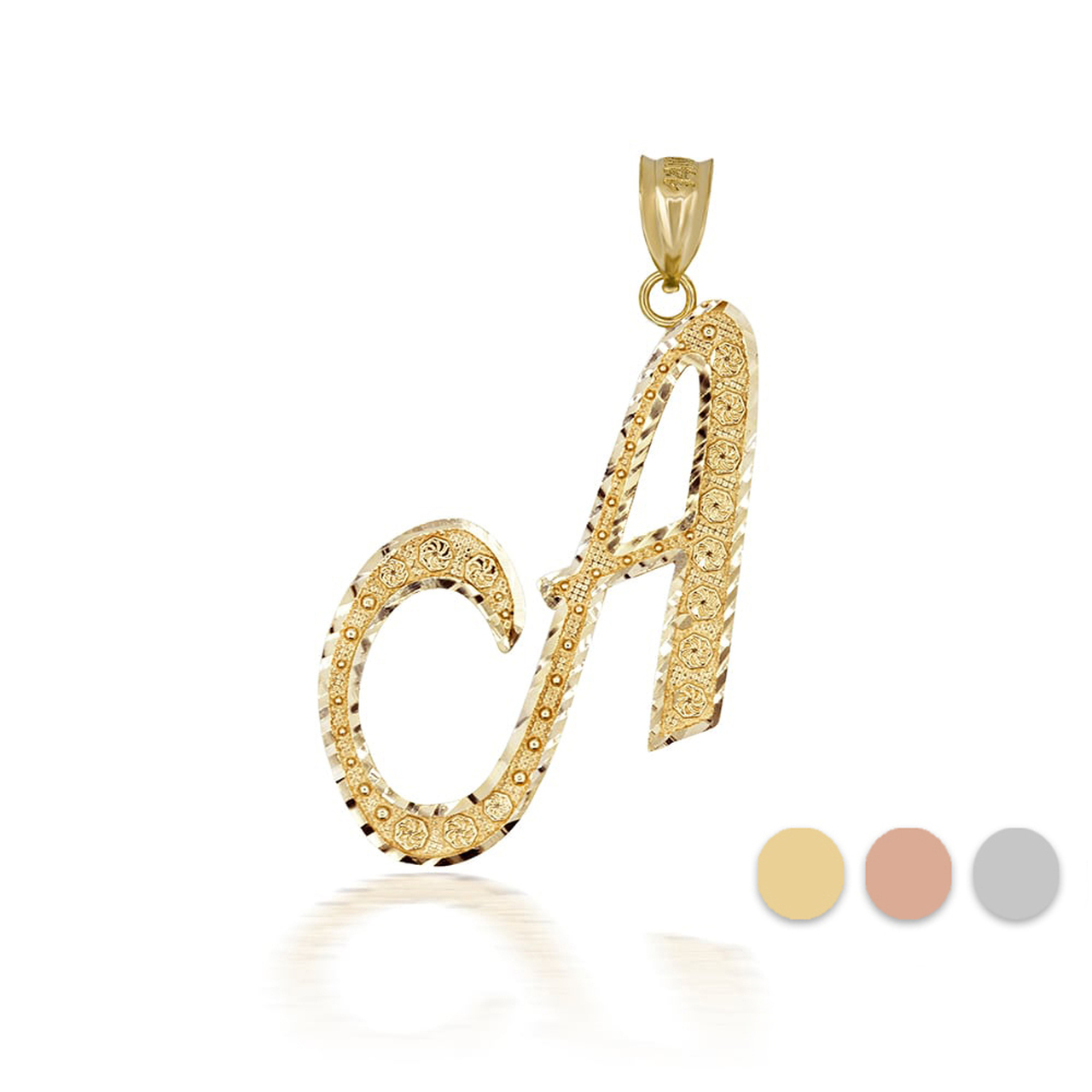 Gold Cursive Initial Letter “A - مراجعة Event Z وسعره