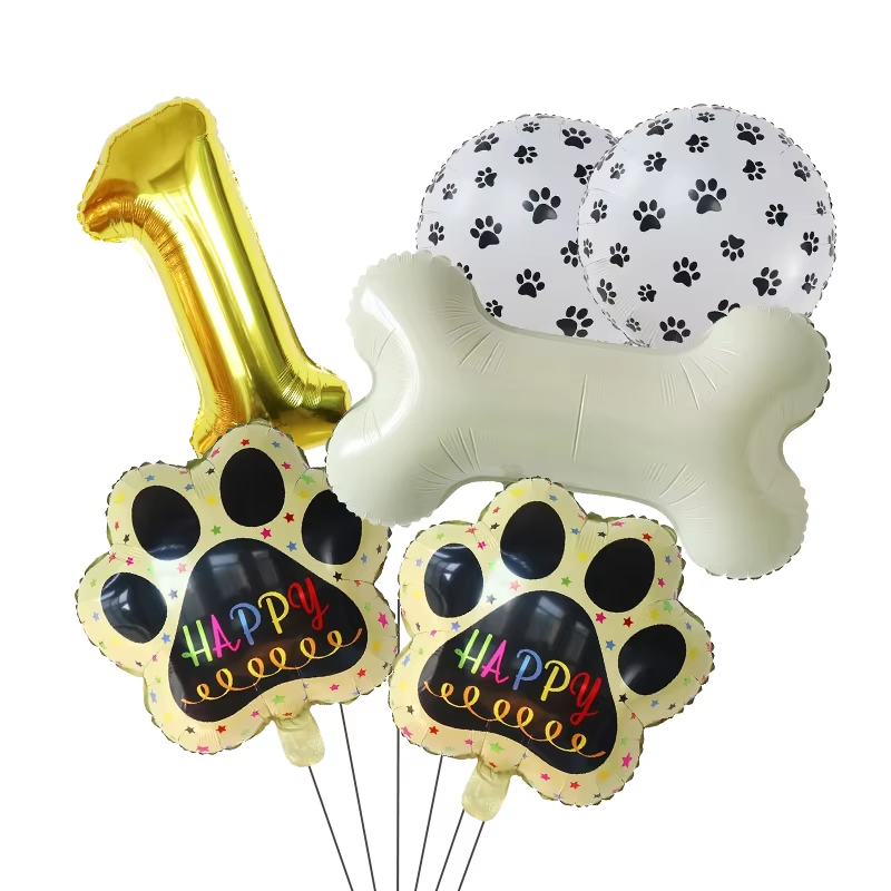 Gold WOOF Balloons, Dog Birthd - مراجعة Let'S Party Event Supply وسعره