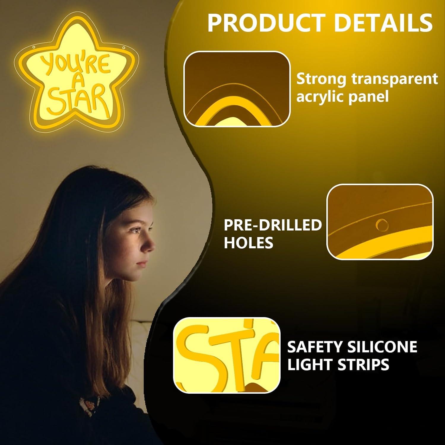 You're A Star Neon Sign USB Di - مراجعة Neon Sign Party وسعره