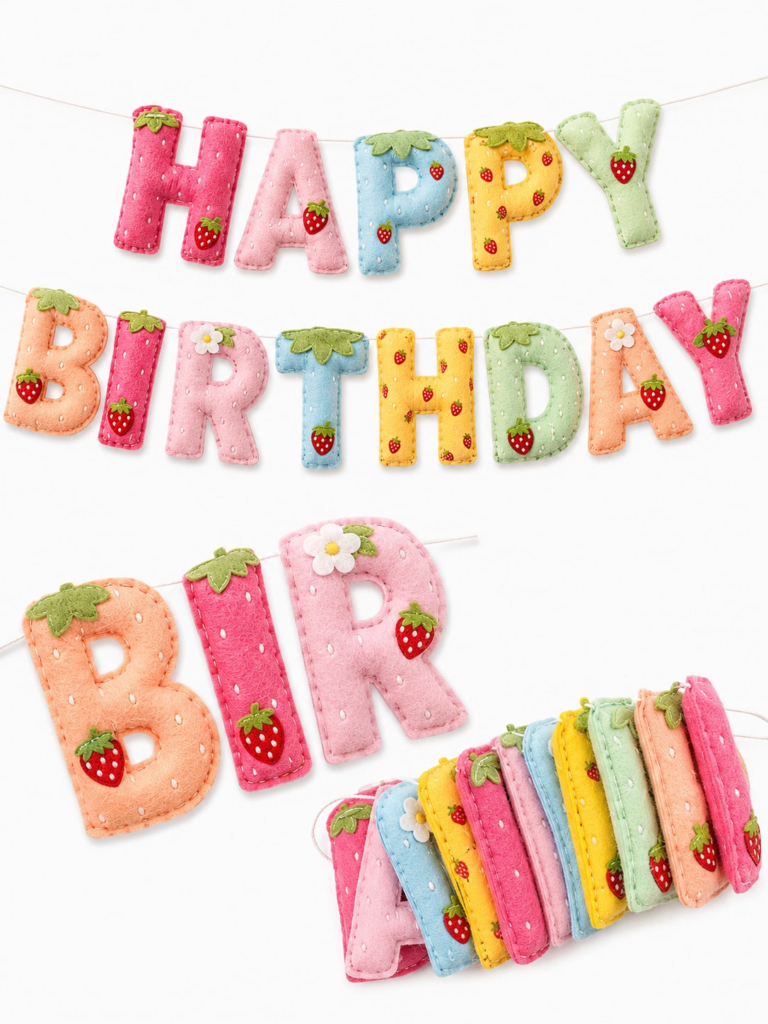 Strawberry Theme Happy Birthda - مراجعة Dessert Table Backdrop وسعره