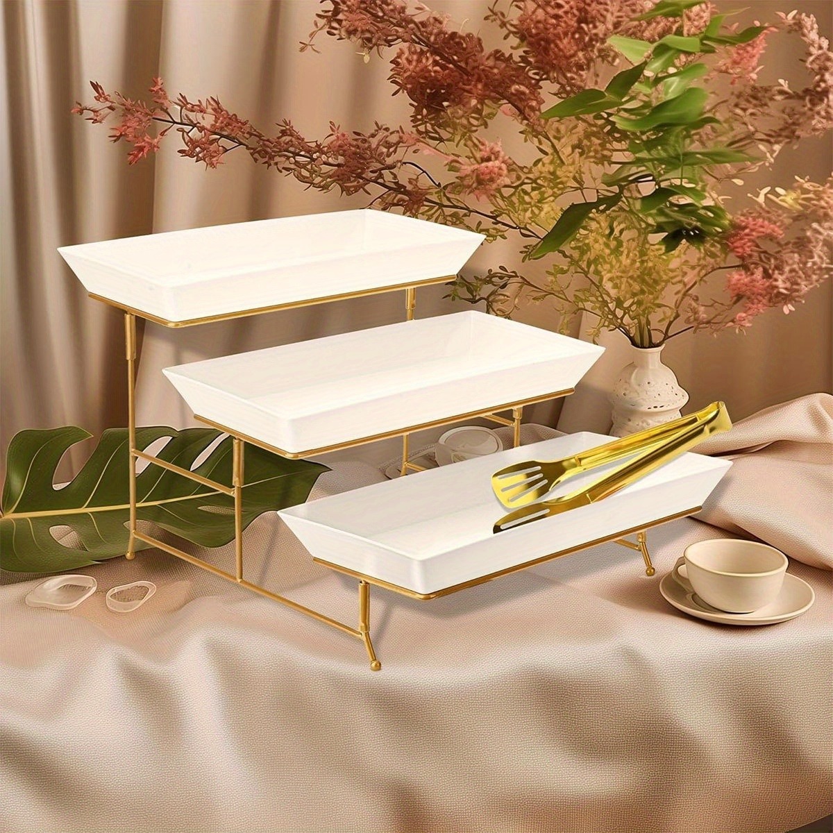 White Tiered Serving Stand + T - مراجعة Cupcake Stand Tier وسعره