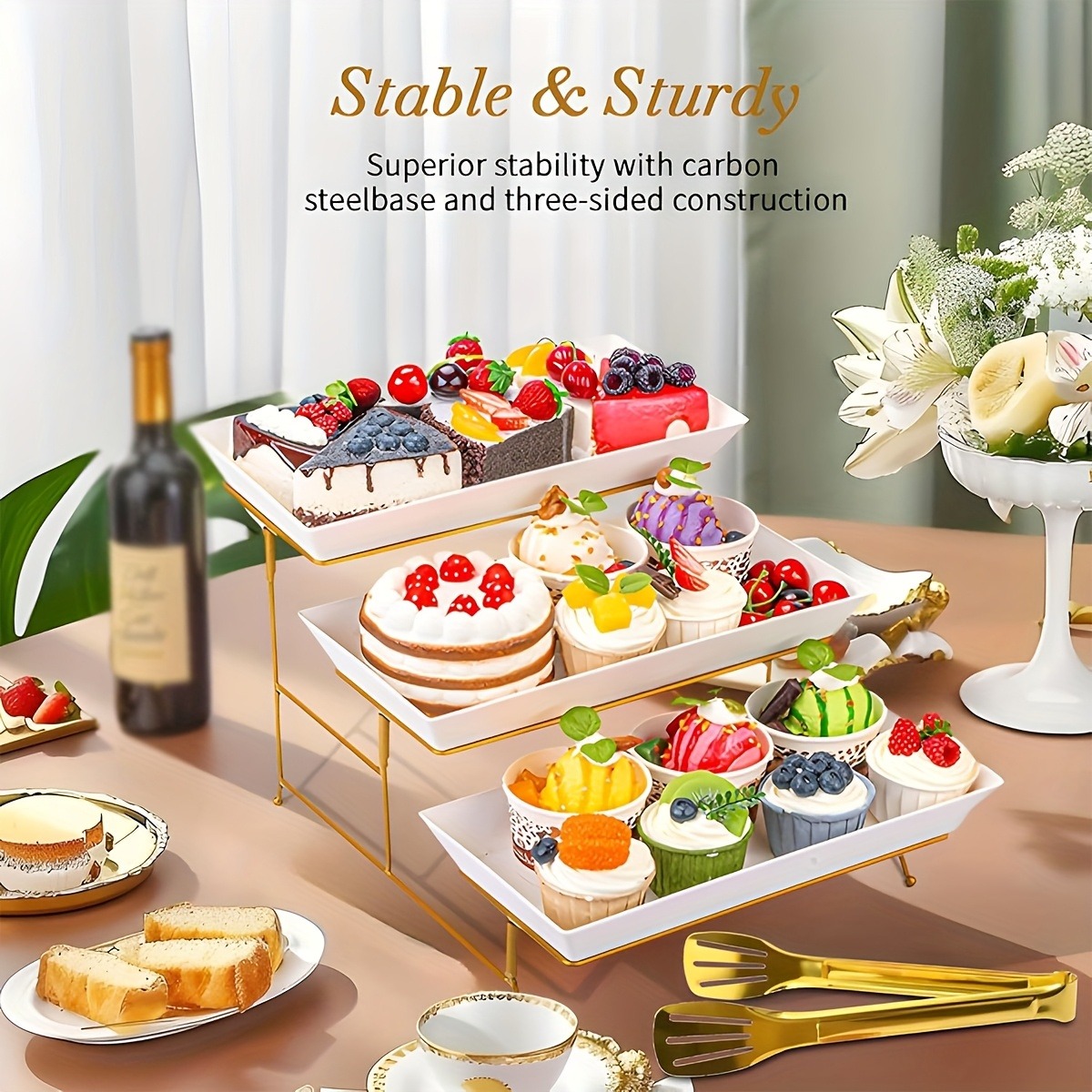 White Tiered Serving Stand + T - مراجعة Cupcake Stand Tier وسعره