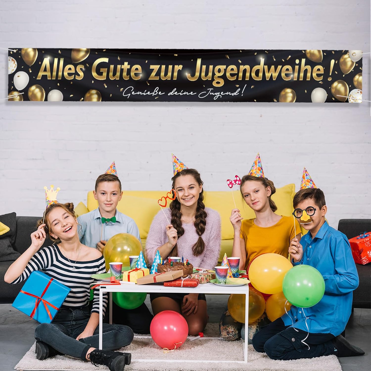 Jugendweihe Deko,Jugendweihe B - مراجعة Party Banner Gold وسعره